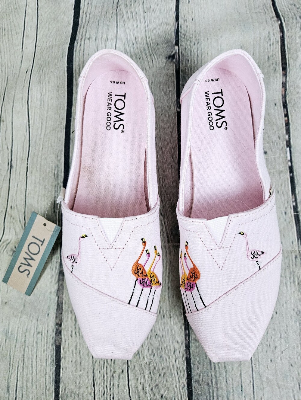 TOMS | Alpargata pink flamingo slip-on canvas shoes